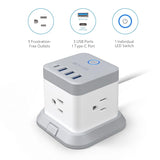 BESTEK Power Strip con USB, extensor de toma de corriente