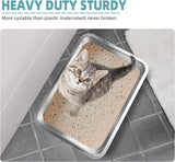 Caja de arena para gatos de acero inoxidable GCVOPTON