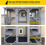 Casa para gatos Aivituvin, gran entrada, 71 pulgadas, exterior
