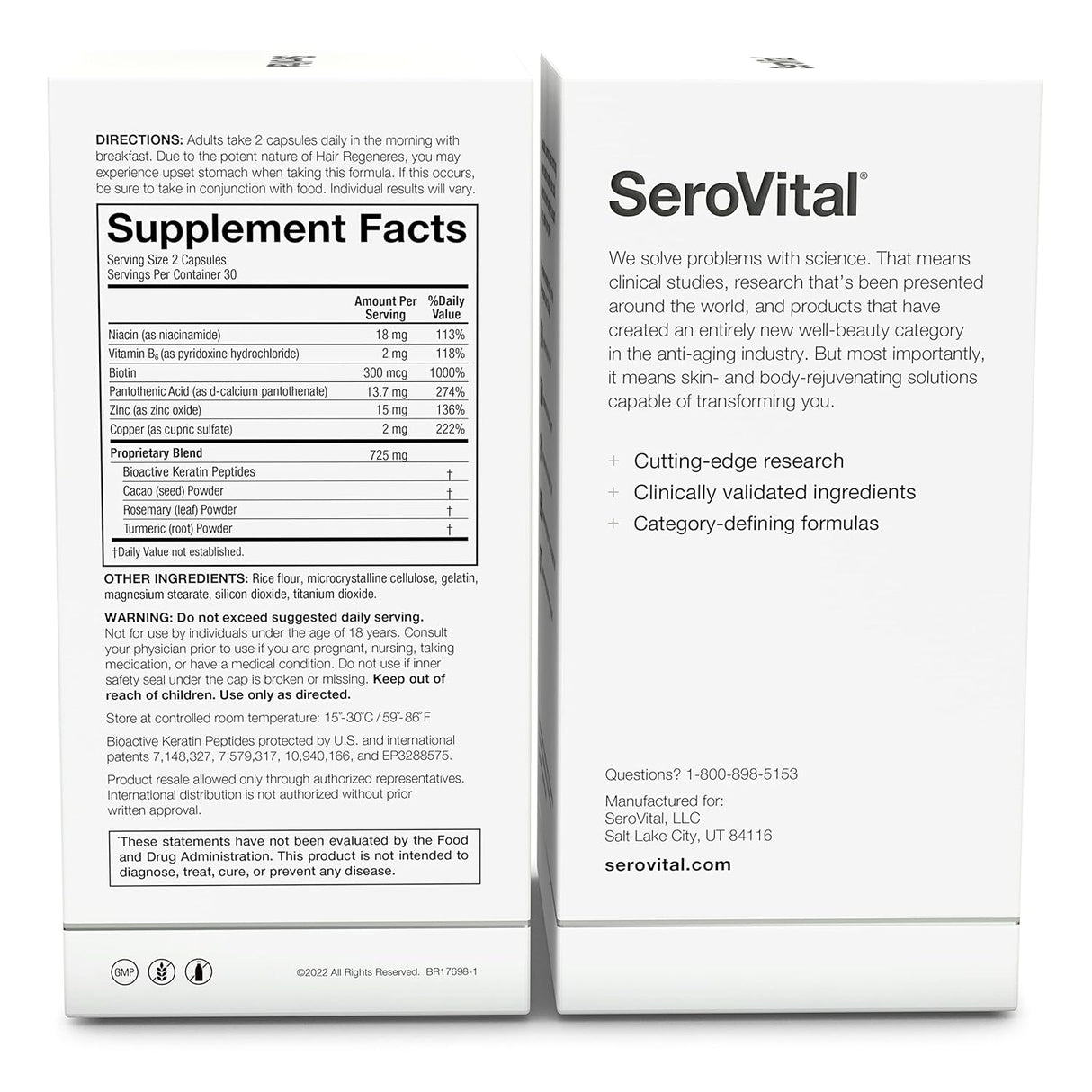 Suplemento para crecimiento mejorado del cabello  60 und
