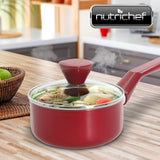 Olla con tapa antiadherentes roja NUTRICHEF PRTNCCWA13RDSPL2