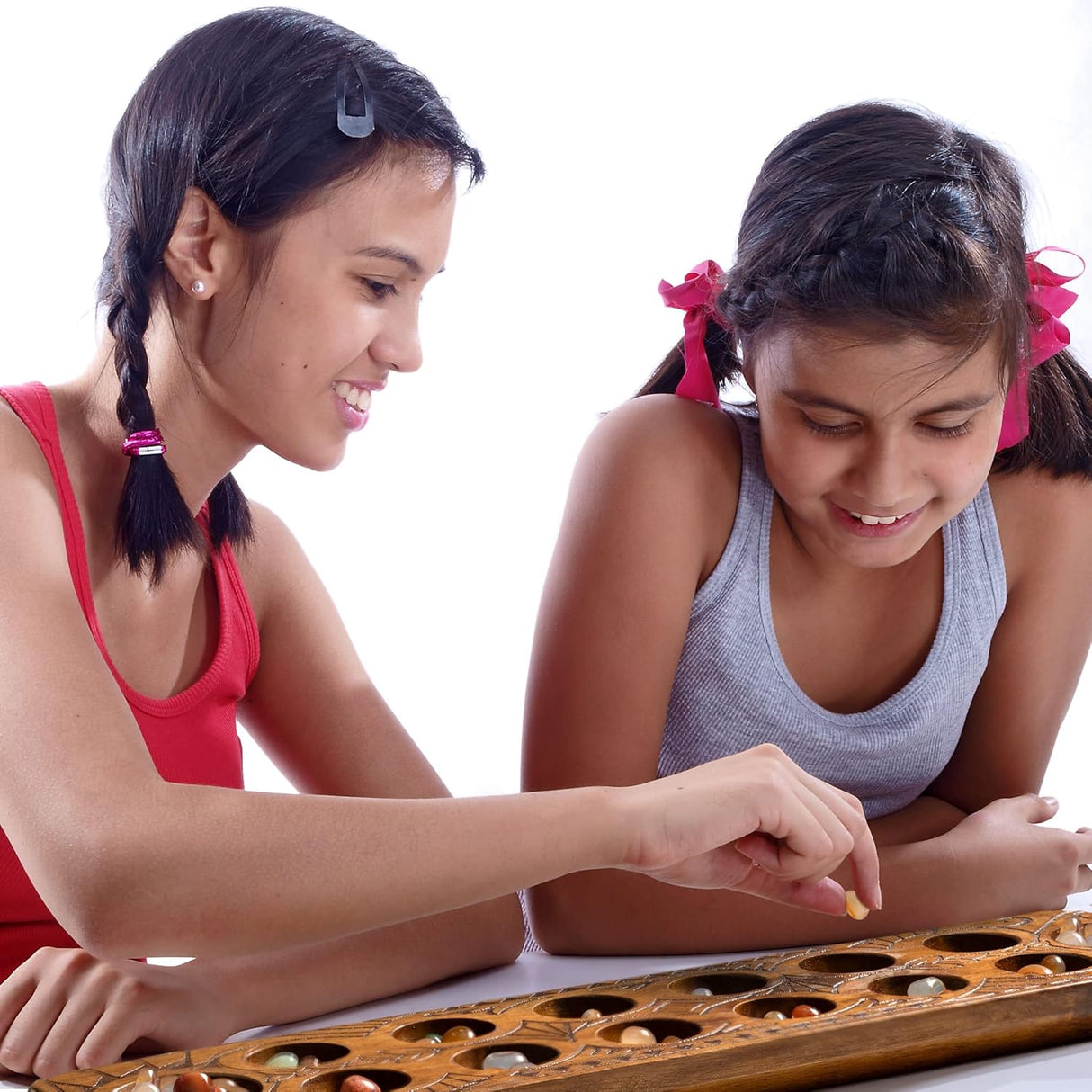 Juego de Mancala Yellow Mountain Imports con tablero de madera 17.3