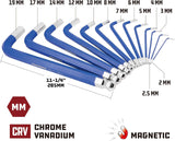 Juego de Llaves Hexagonales Powerbuilt 13 Piezas 2mm-19mm - 941642