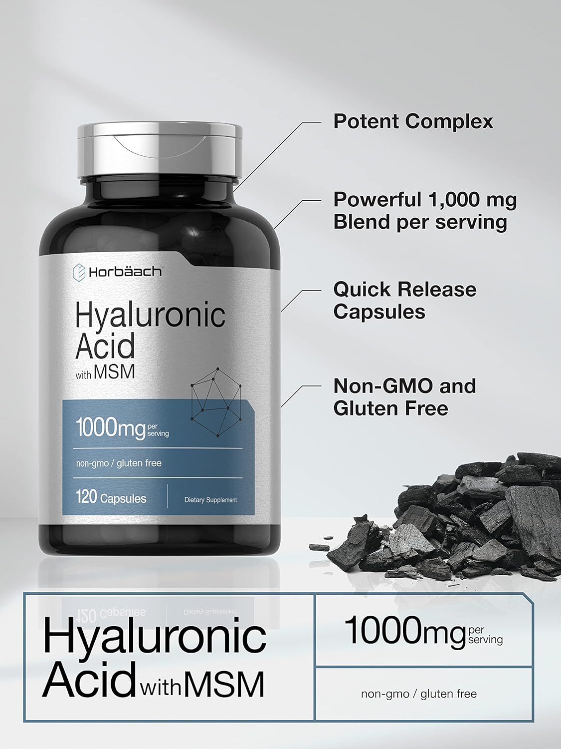 Suplementos Alimenticios Ácido hialurónico MSM  1000 mg