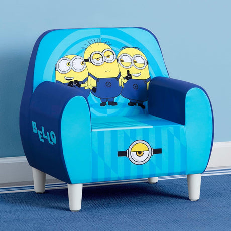 Silla de espuma Minions, color azul. Delta Children