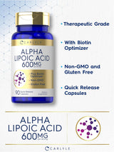 Ácido Alfa Lipoico con Biotina | No GMO Sin Gluten
