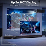 Proyector FUDONI 1080P WiFi Bluetooth 20000L para Cine en Casa