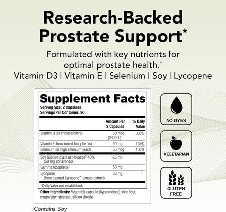 Suplemento nutricional para próstata  para hombres  Licopeno