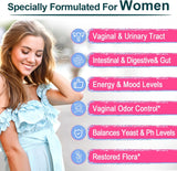Probiótico vaginal mujer, 70B CFUs, equilibrio pH, prebiotico, D-Mannosa, 60 caps