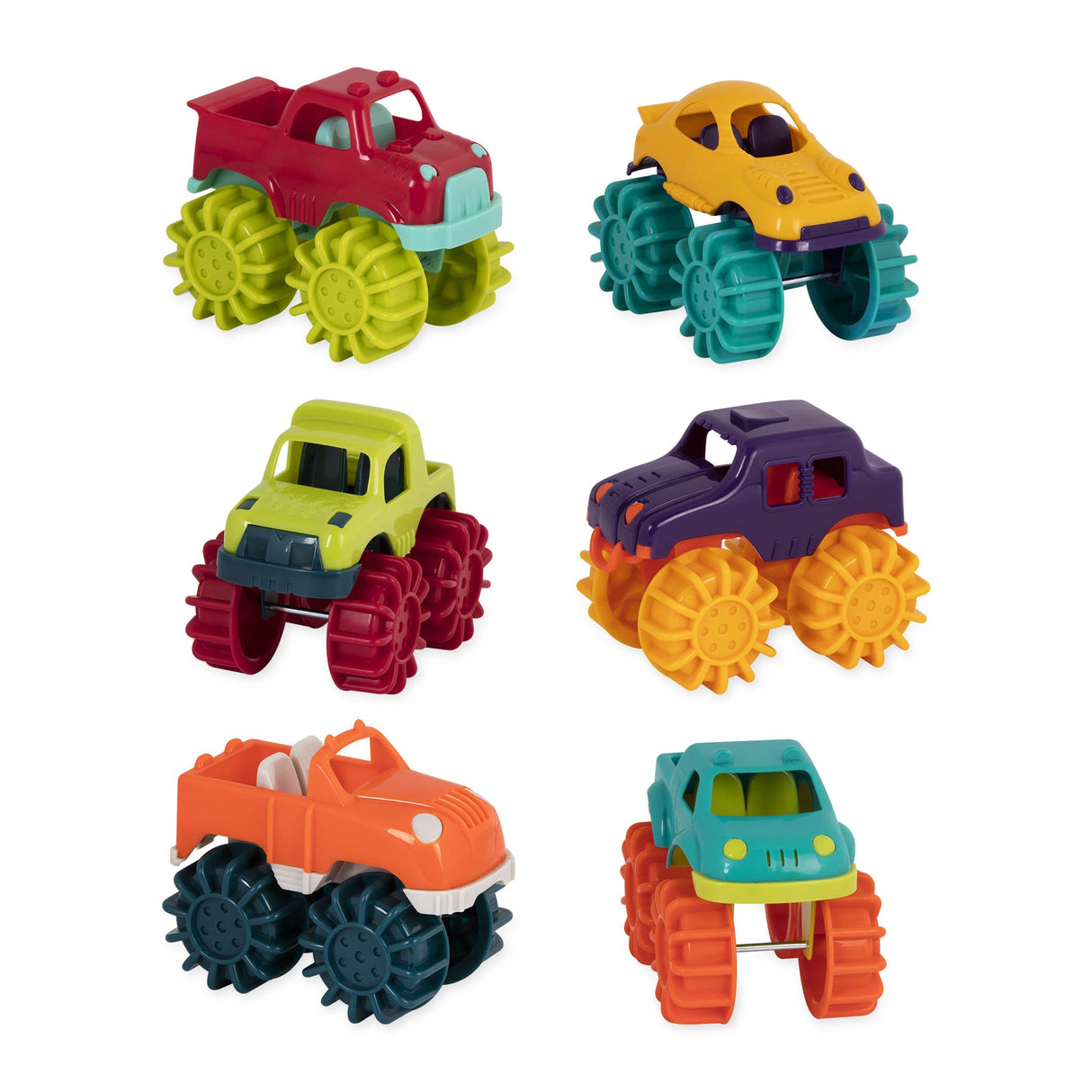 Juego de 6 mini camiones para niños pequeños