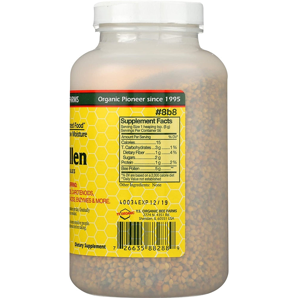 Suplemento Gránulos de polen de abejas  baja humedad 10 oz