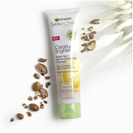Exfoliante facial de nuez de argán con vitamina C 4.7 onzas