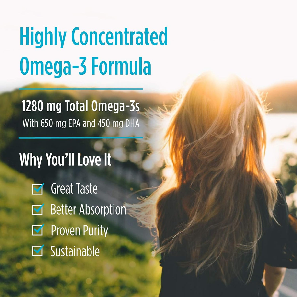 Suplemento ProOmega, sabor a limón 1280 mg Omega-3 con EPA