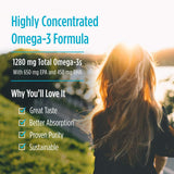 Suplemento ProOmega, sabor a limón 1280 mg Omega-3 con EPA
