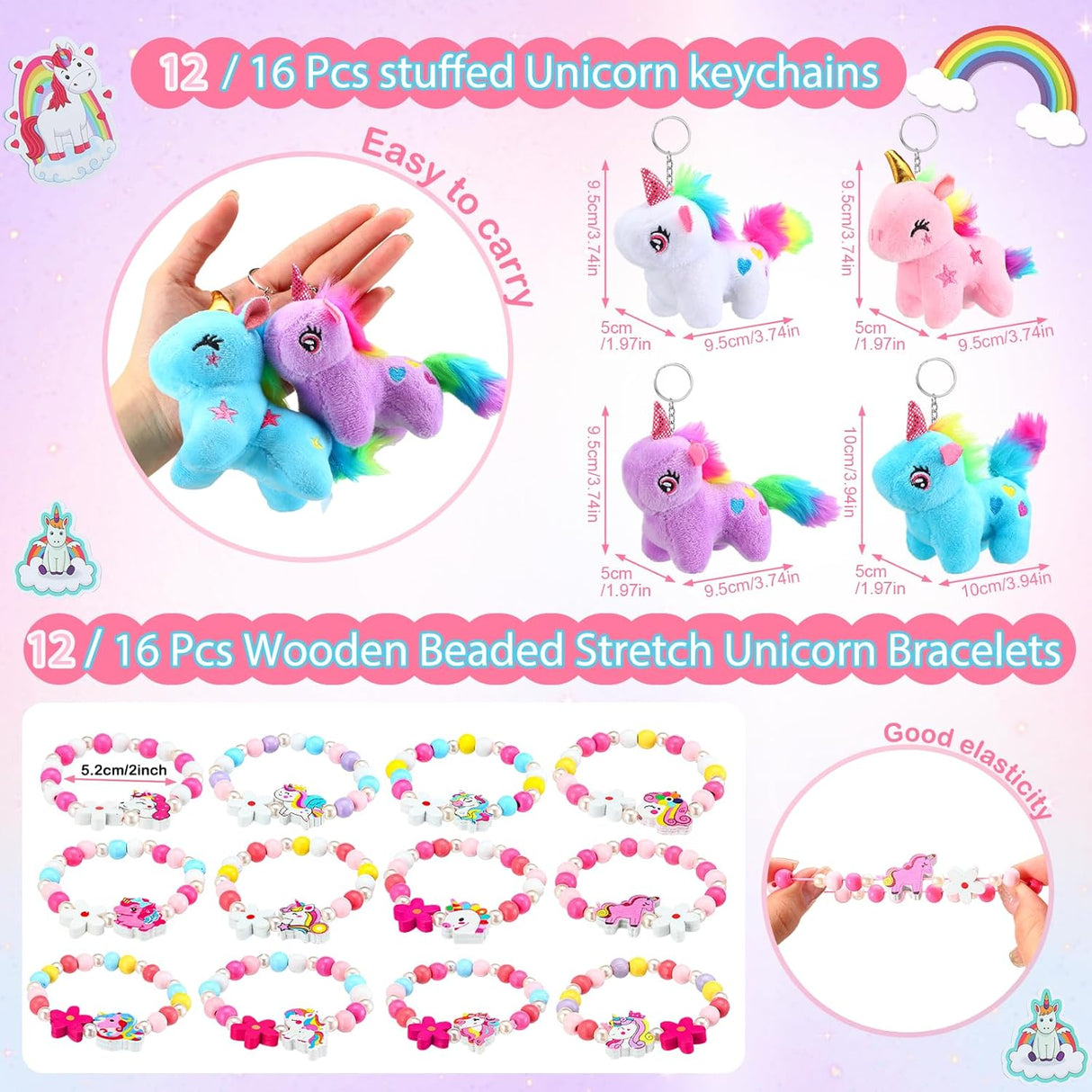Favor de Fiesta Unicornio Remuuly 88 Pcs Mini Peluches y Regalos