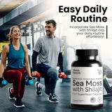 Atlántic Naturals Cápsulas de Sea Moss con Shilajit 5 en 1 60 c