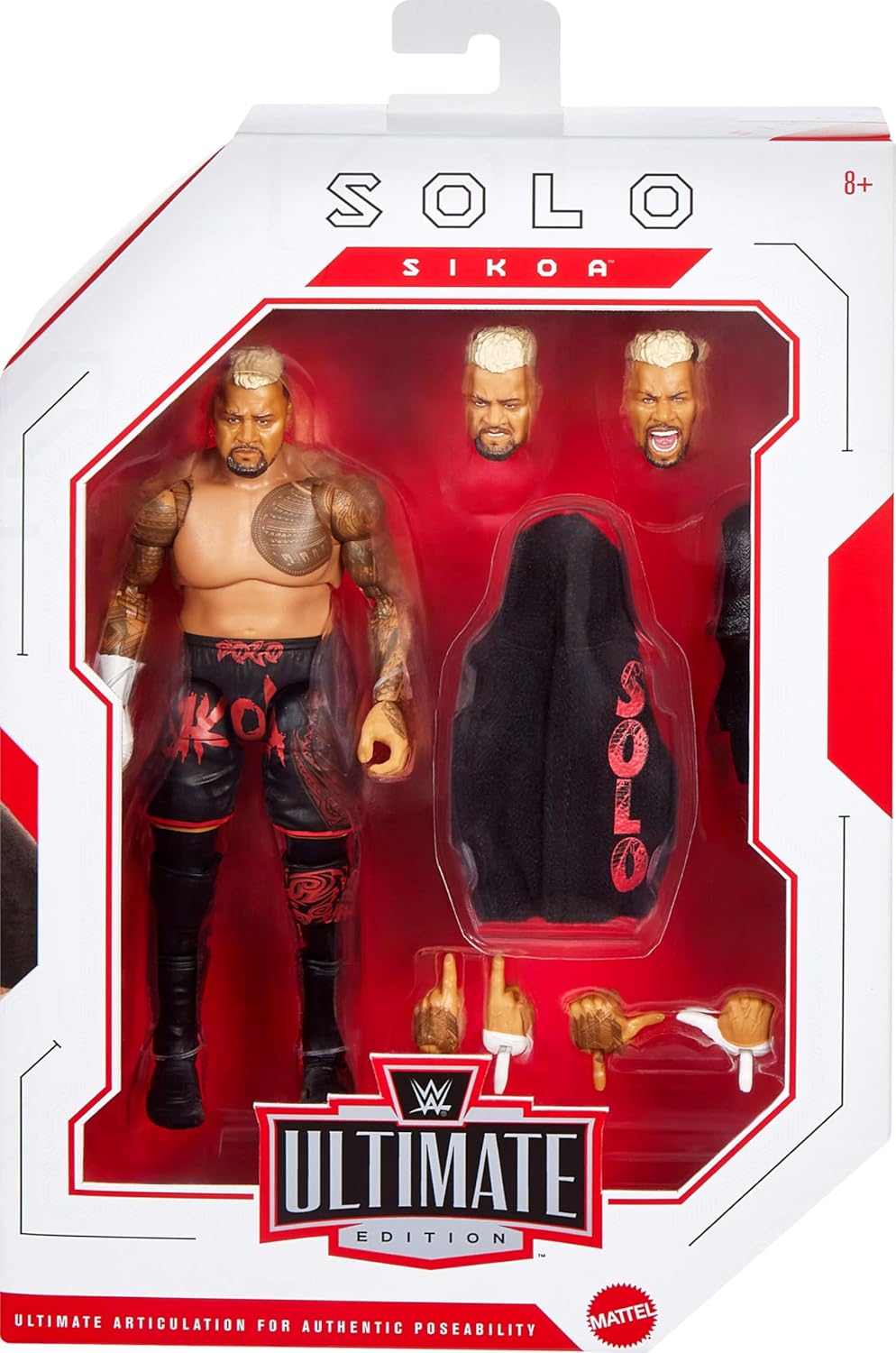 Figuras WWE Ultimate Edition Mattel Solo Sikoa 6, Articulación
