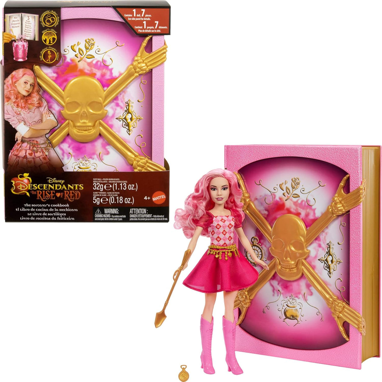 Muñeca Descendants de Mattel con libro de hechizos y set de slime RD