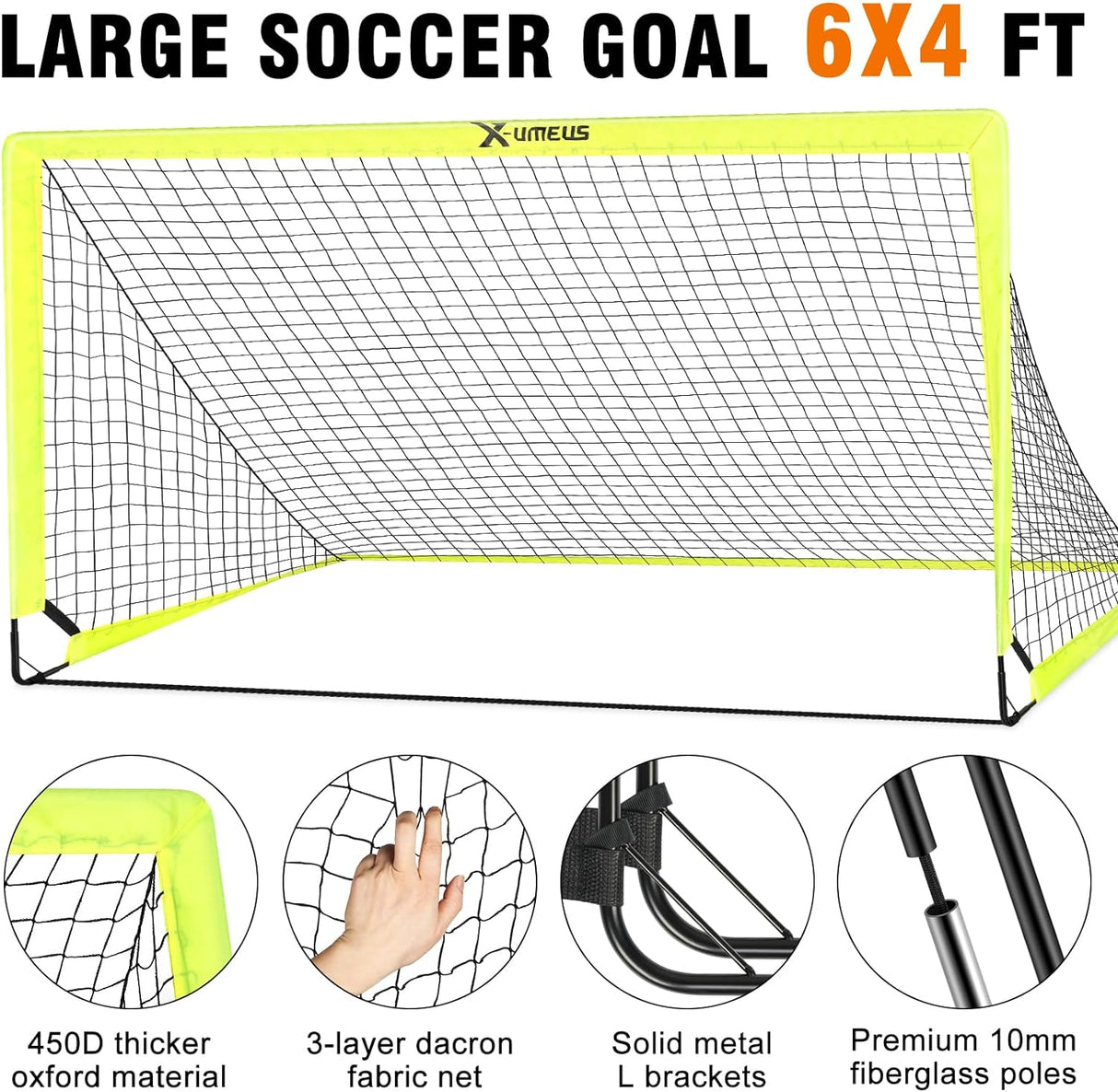 Juego de 2 porterías de fútbol para niños de patio trasero