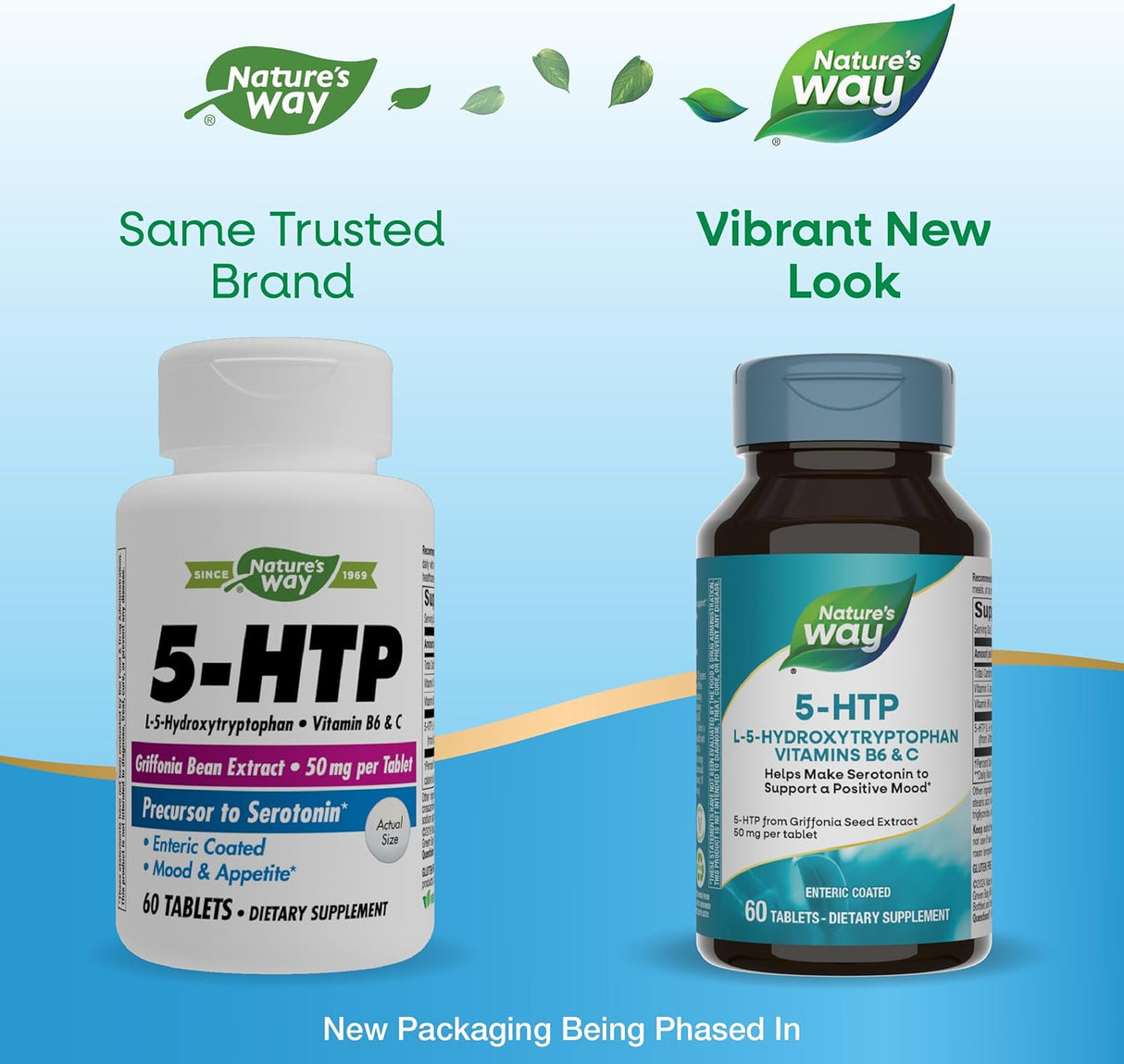 5-HTP Nature's Way, L-5-Hidroxitriptófano, 60 Tablet.