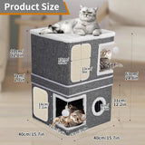 Casa de Gato de 2 Pisos, Marca XYZ, Cueva y Rascadores, Modelo ABC