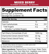 Suplemento Slumber Gummies Sleep Aid 120 gomita cereza ácida