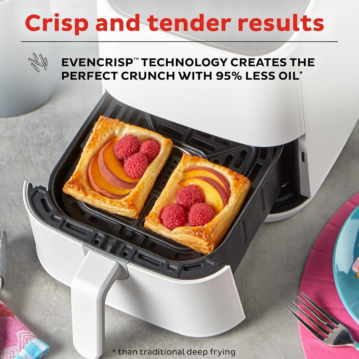 Mini Freidora de Aire Instant Vortex 2QT, cocina rápida, 100 recetas