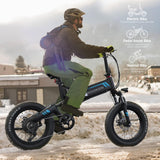 Bicicleta Eléctrica TotGuard 500W, Plegable, 20 Fat Tire