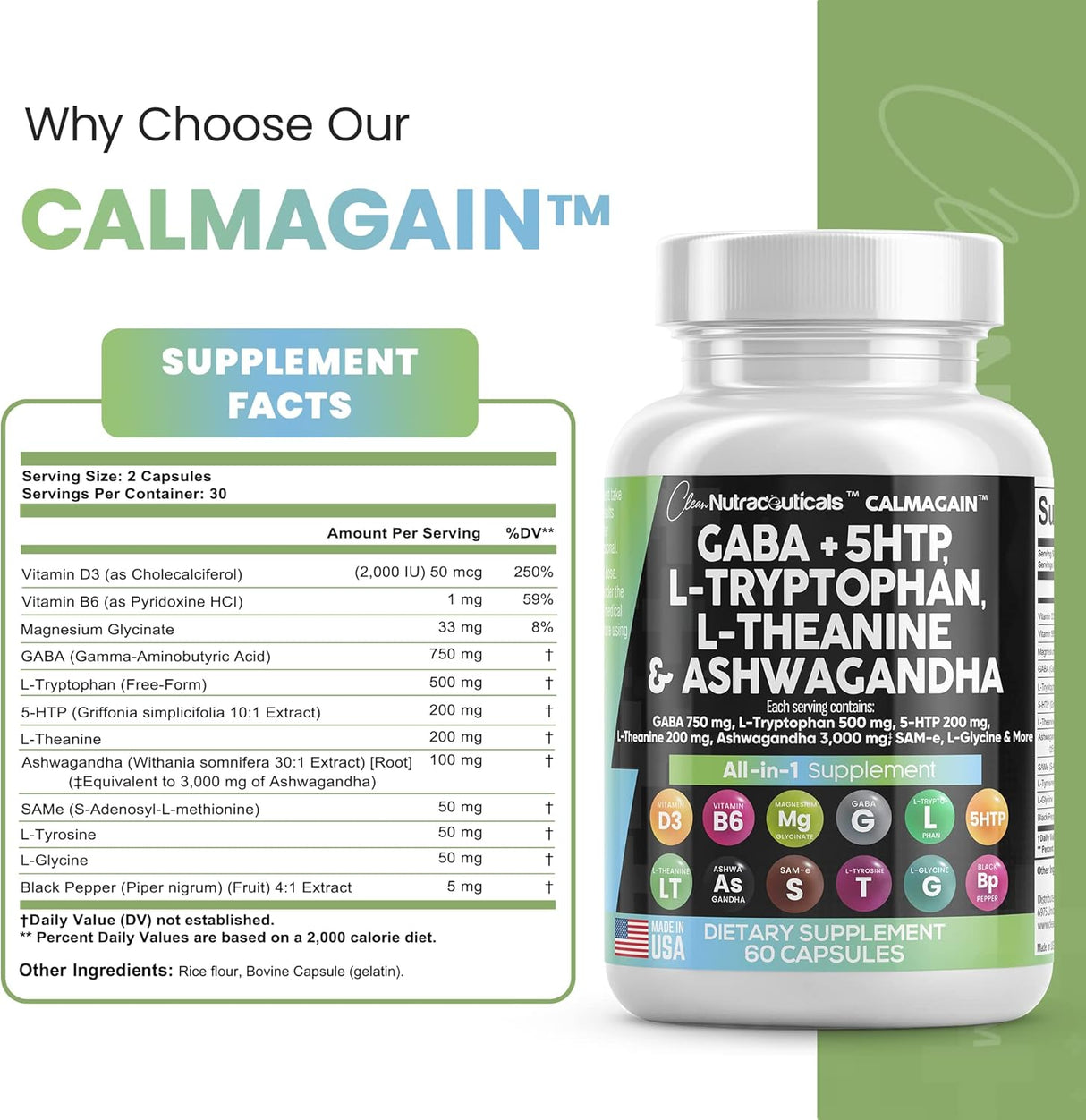 Vitaminas de apoyo al estado de ánimo Clean Nutraceuticals