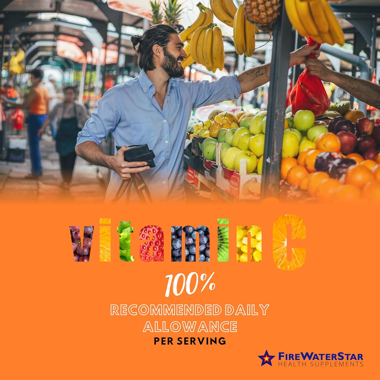 FWS Vitamina C Líquida Orgánica para Adultos y Niños