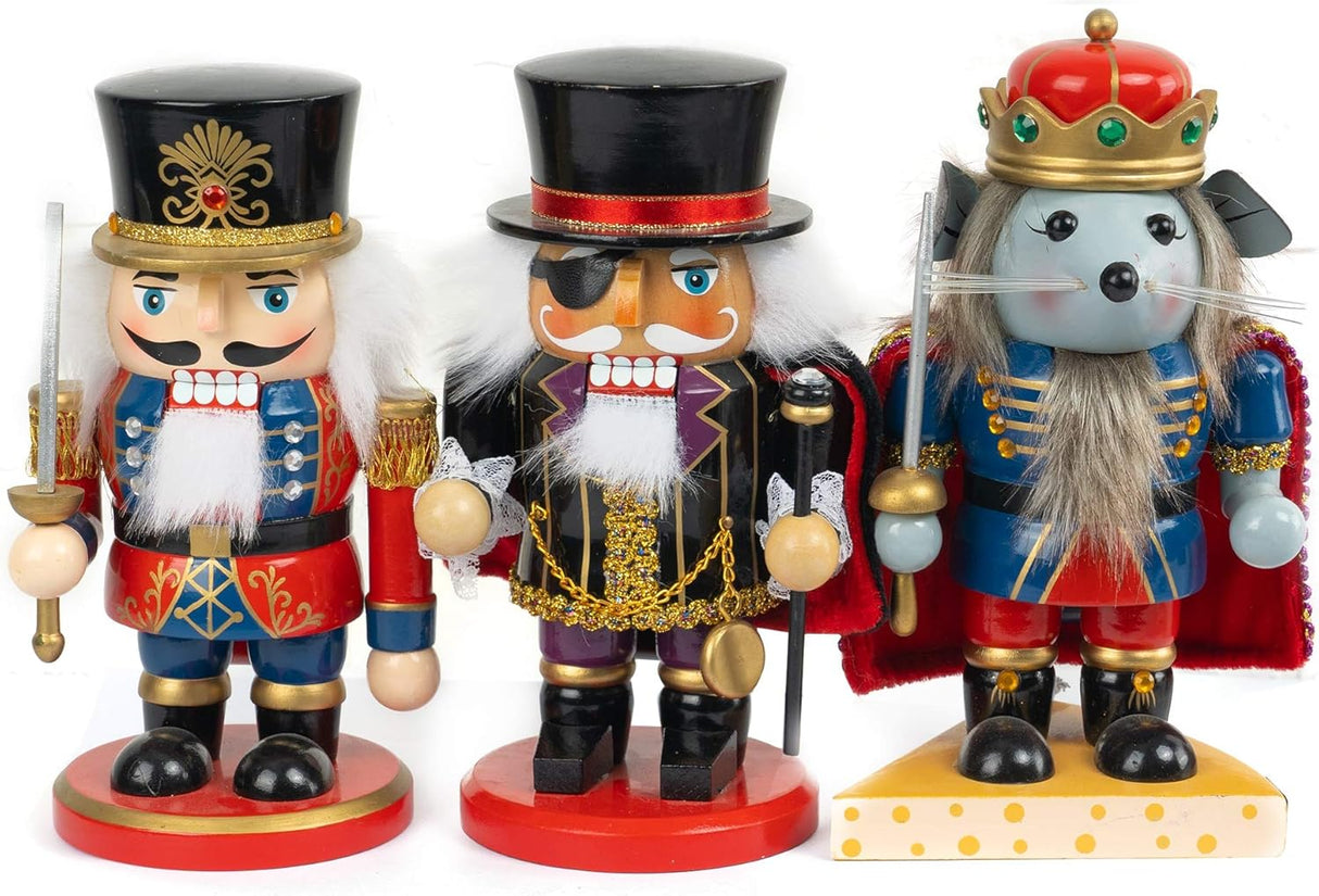 Figuras de Nutcrackers FUNPENY, 7'' Soldado y Pirata, 3 Pzs