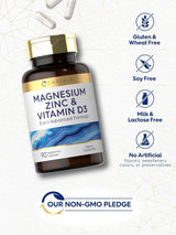 Carlyle Magnesio Zinc Vitamina D3 90 Cápsulas 3-en-1