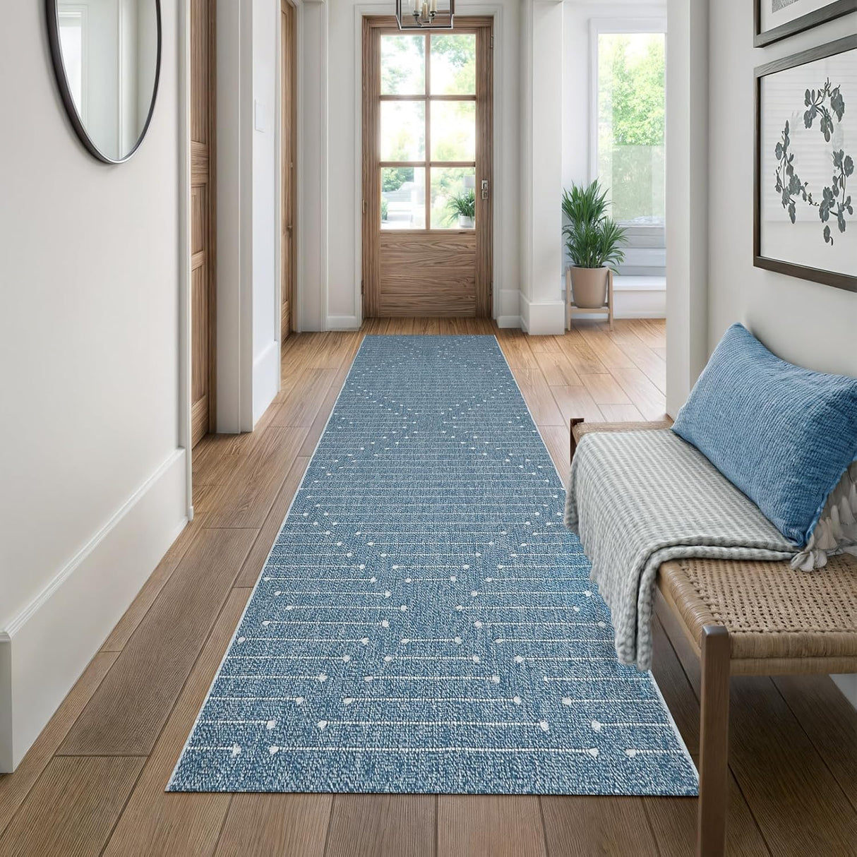Alfombra Runner Boho LIVEBOX 2'x8' Lavable para Pasillo