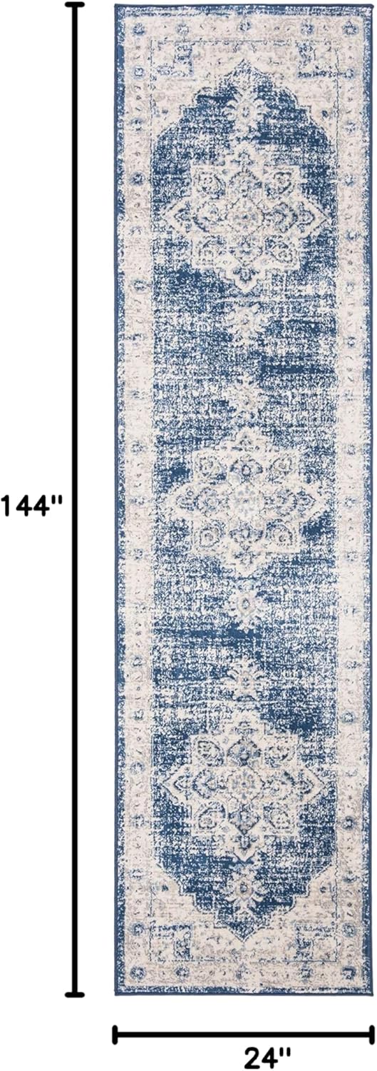 Alfombra Runner Medallón Distressed 2' x 12' BNT865A