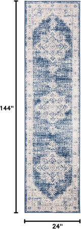 Alfombra Runner Medallón Distressed 2' x 12' BNT865A