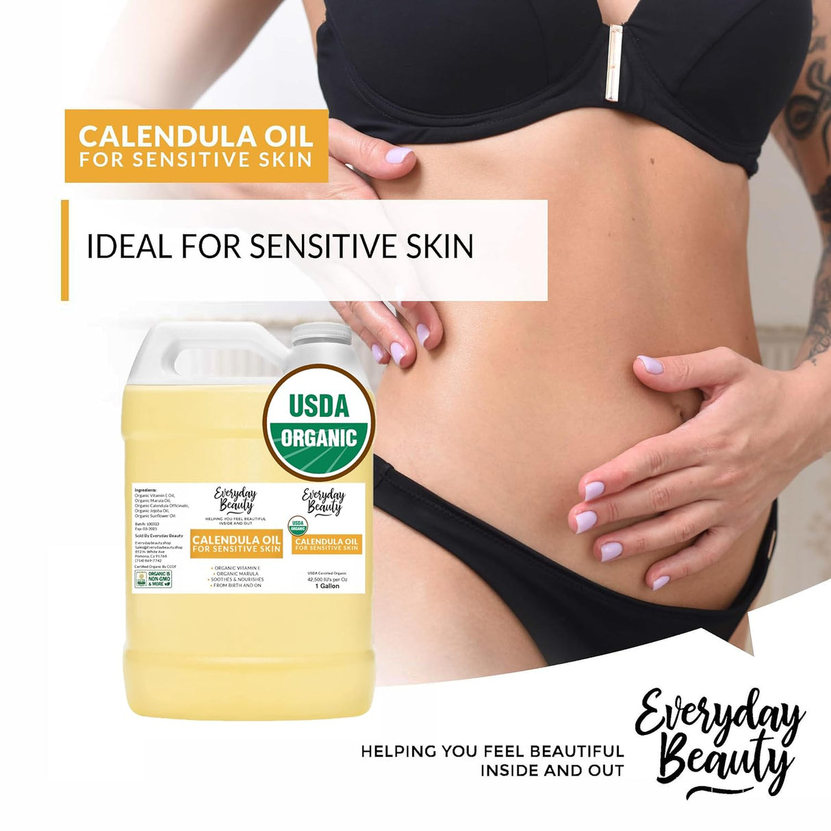Aceite de Caléndula Orgánico para Pieles Sensibles