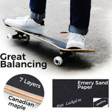 Patineta Completa 31 x 7.88, 7 Capas de Arce, Doble Kick