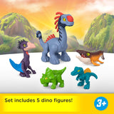 Set de figuras Fisher-Price Imaginext Jurassic World con 5 dinosaurios y lanzador