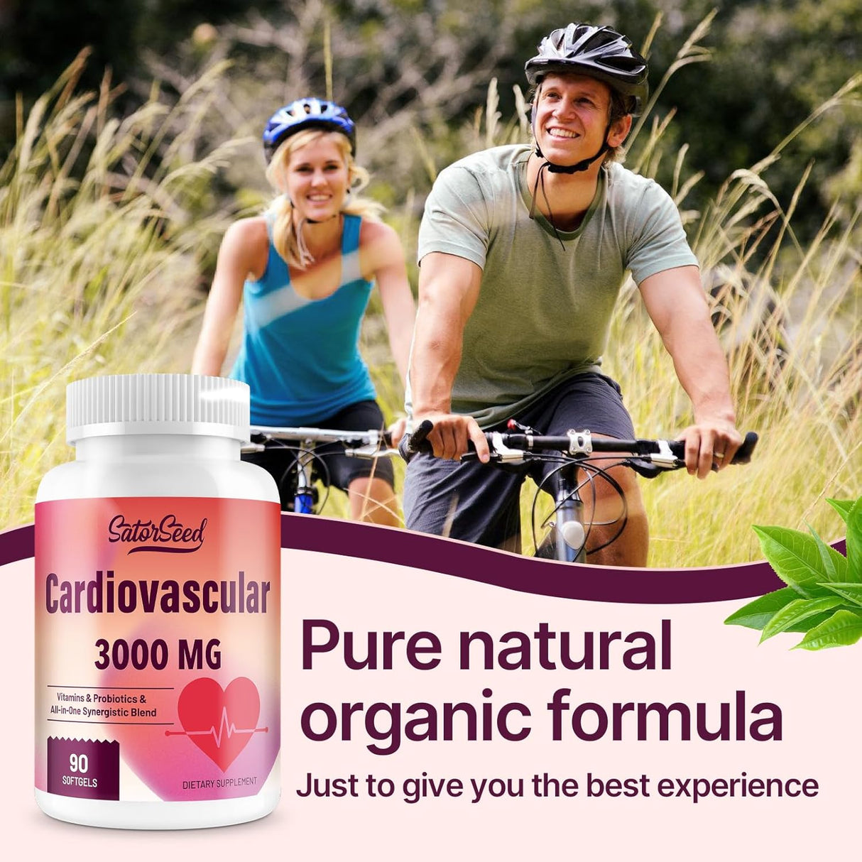 Suplemento Cardiovascular 3000MG Omega-3 y CoQ10 90 Cápsulas