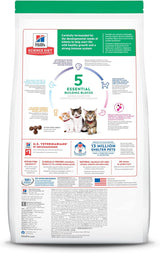 Hill&#39;s Pet Nutrition Science Diet Kitten Ocean Fish &amp; Brown Rice Receta de alimento seco para gatos, bolsa de 3.5 libras
