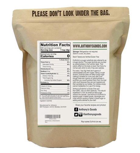 5lbs, Non GMO, Endulzante natural, Keto y Paleo Friendly