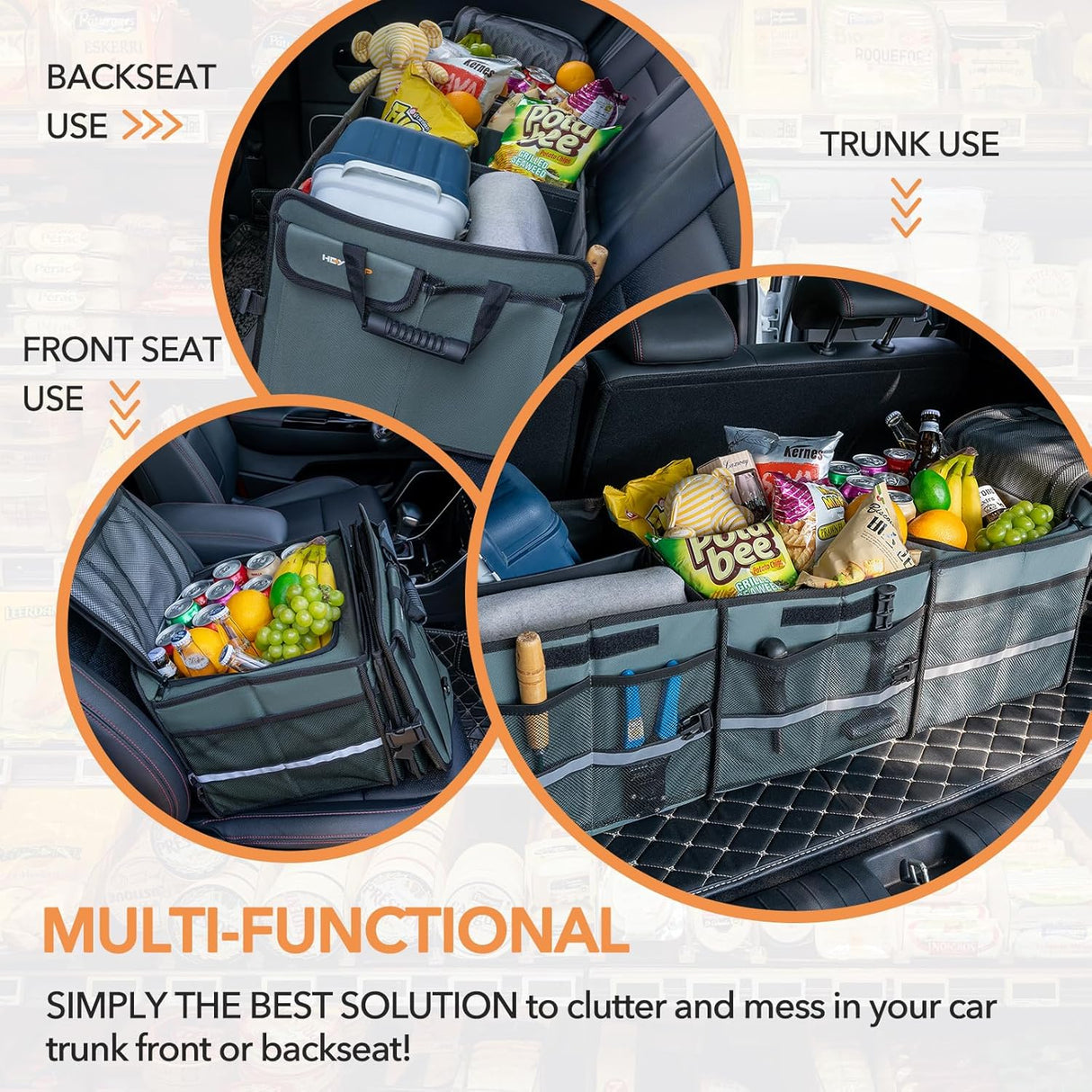 Organizador de Maletero HEYTRIP con Cooler y Divisores, 2mm PE