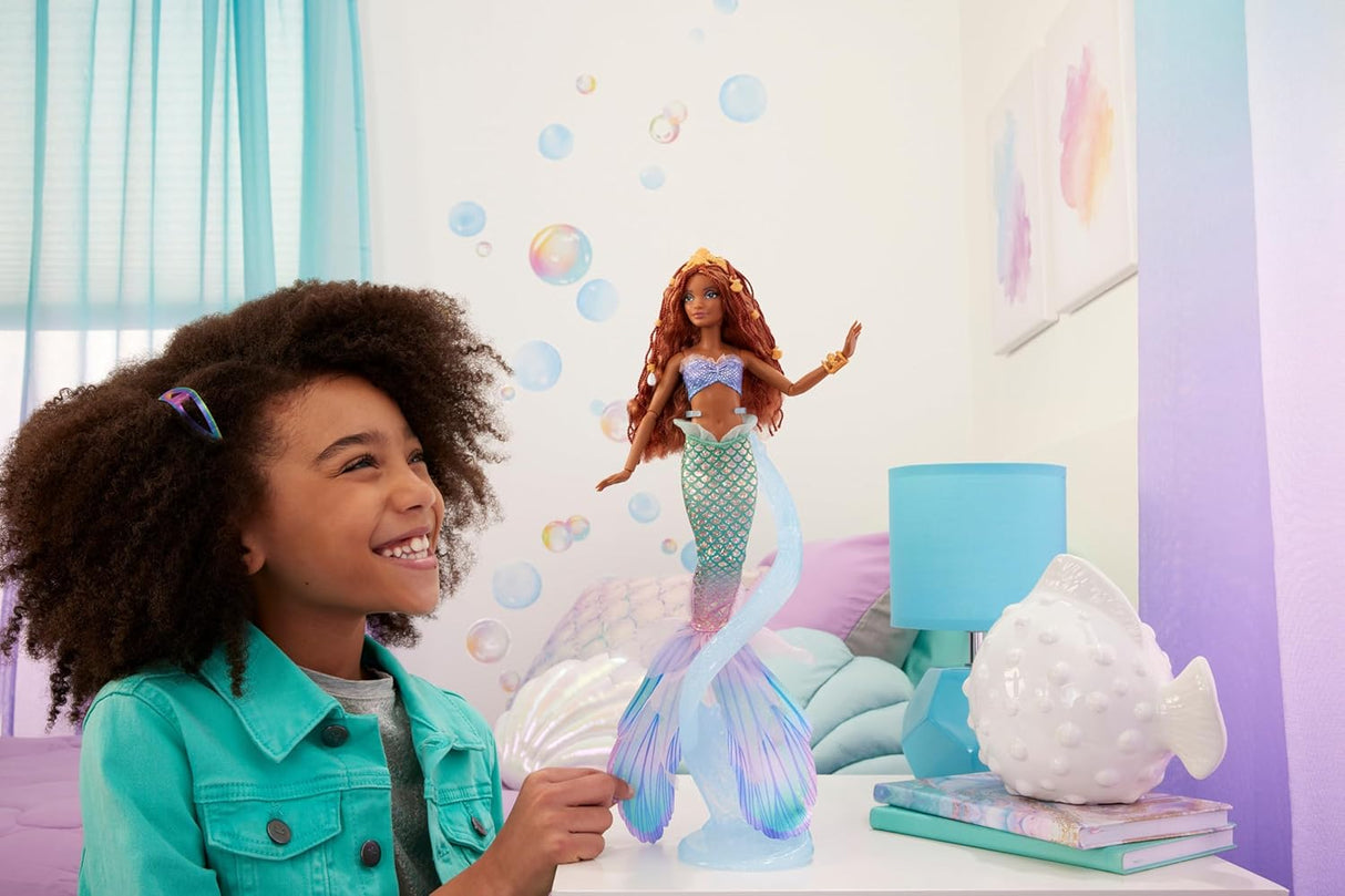 Muñeca Deluxe Ariel, Mattel, cola iridiscente, inspirada en película