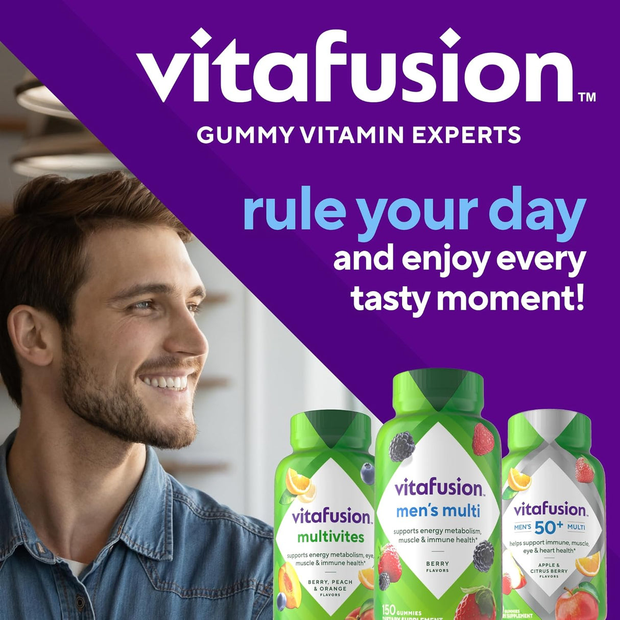 Vitamín Gummy para Hombres Vitafusion, Multivitamínico 120u