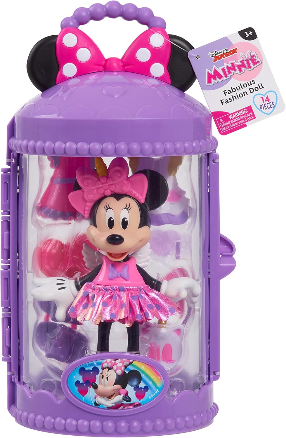 Muñeca Minnie Mouse Fantasía, Just Play, 14 piezas, Juguete 3+