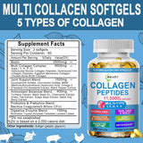 Colágeno Peptidos Suaves, Multi con Glucosamina y MSM, Biotín