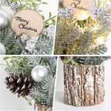 Árbol de Navidad Mini N&T NIETING 12 con luces LED cálidas