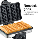 Wafflera estilo belga 26009 de Hamilton Beach Plateado