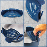 Colador de silicona con clip azul NutriChef NCCW14SBLUSDRA