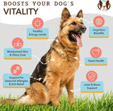 Natural Dog Company Aceite de pescado salvaje de Alaska para perros y gatos (16 onzas), mezcla de salmón salvaje y aceite de abadejo, Omega 3 EPA y DHA, reduce el desprendimiento, nutre la piel, el